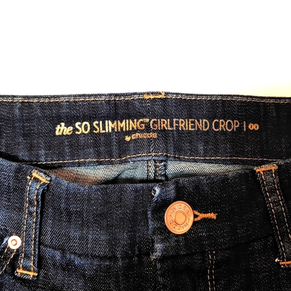 Chico's so slimming girlfriend crop jeans. Size 00 or 2 - Picture 10 of 11